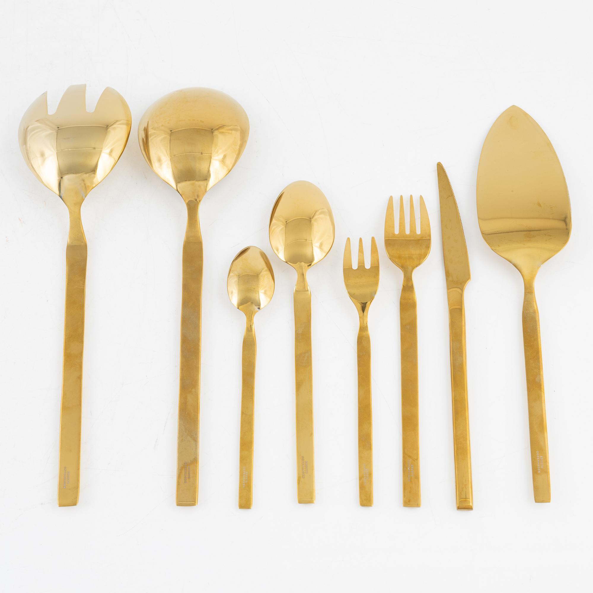 A 62-piece stainless steel cutlery set, Broste Copenhagen, Denmark, 21st century.