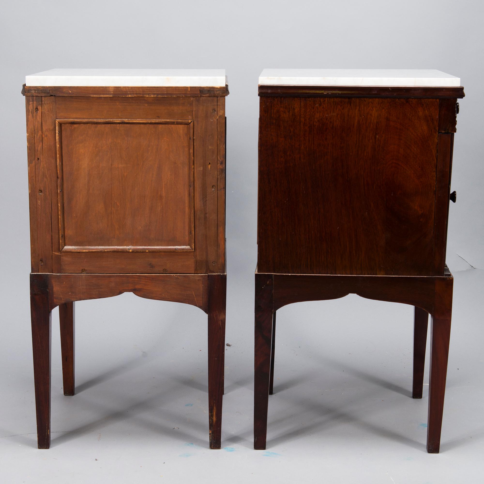 A PAIR OF NIGHTSTAND CUPBOARDS, probably France, early 20th century.