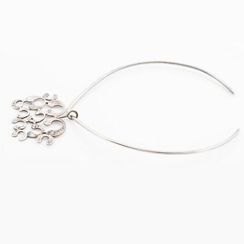 Inga-Britt "Ibe" Dahlquist, Neck ring with pendant, sterling silver,