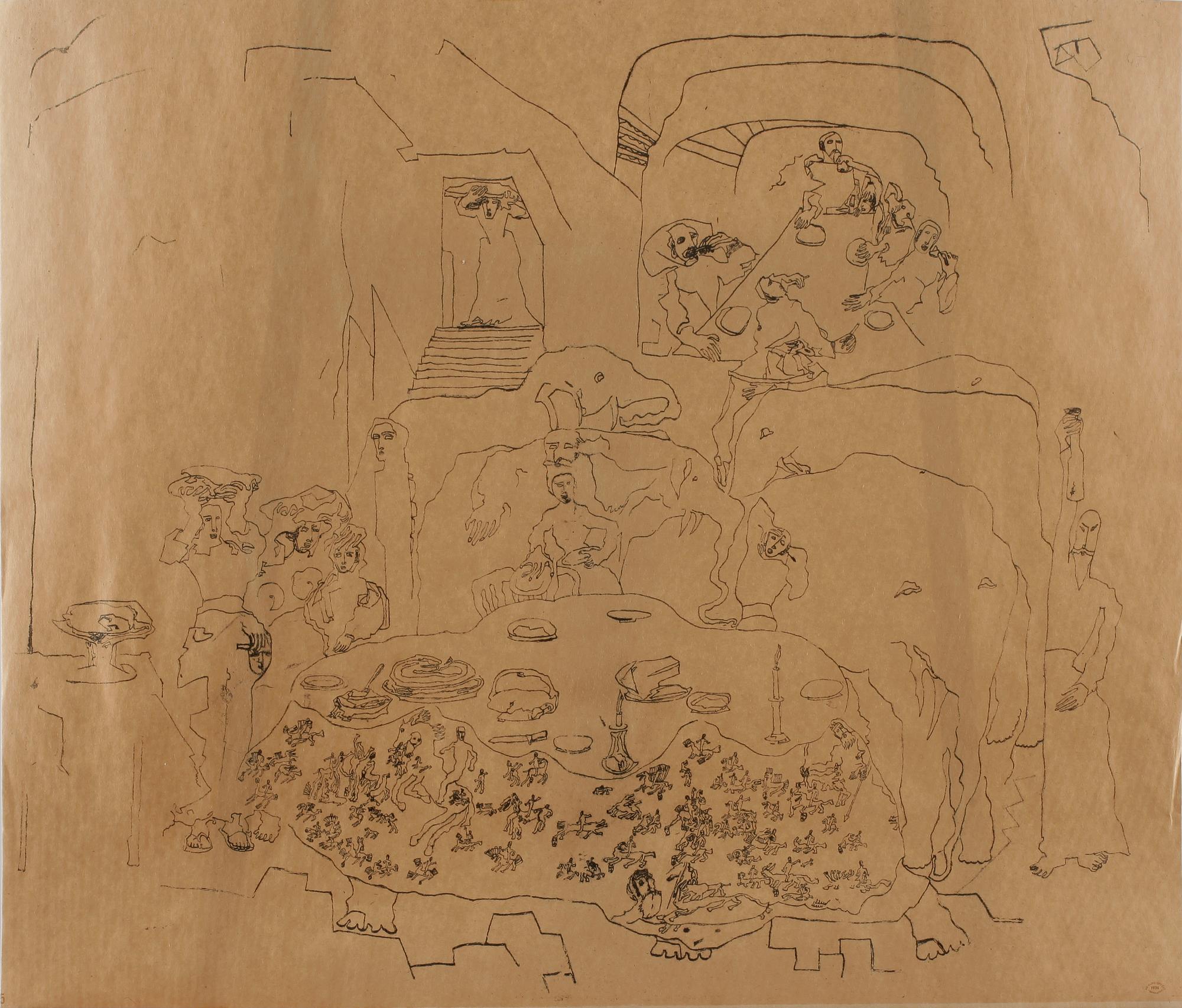 CARL FREDRIK HILL, efter, mapp med sex st offsettryck, utgiven i samarbete med Malmö Museum 1974.