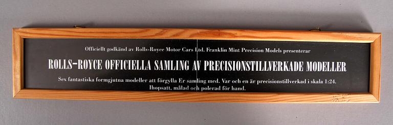 MODELLBILAR, 6 st i HYLLA, Franklin Mint.