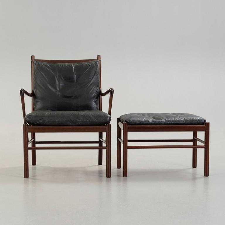 Ole Wanscher, karmstol och pall, "Colonial Chair, PJ 149", Poul Jeppesen, Danmark.