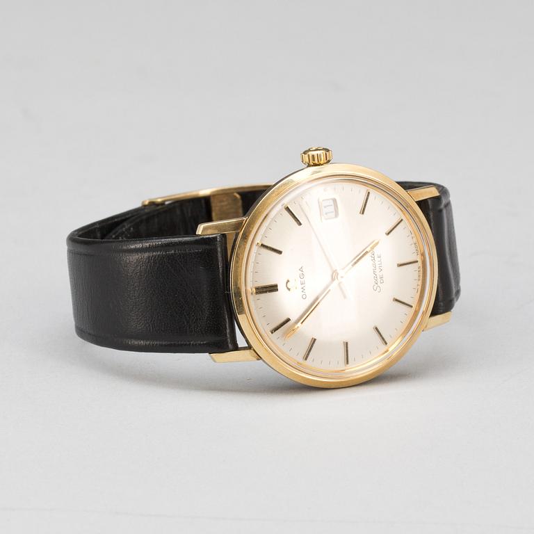 ARMBANDSUR, guld på stål, Omega Seamaster De Ville.