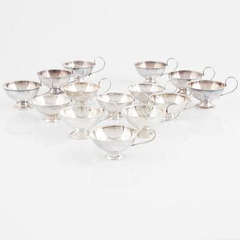 A set of fourteen Swedish silver cups, including Ceson Guldvaru AB, Gothenburg 1976.