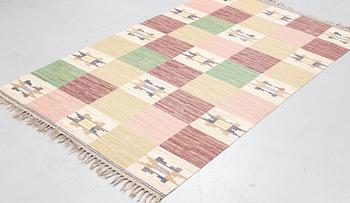 Märta Måås-Fjetterström, matto, "Rutmattan", flat weave, ca 252,5-256,5 x 146,5-149 cm, signed MMF.