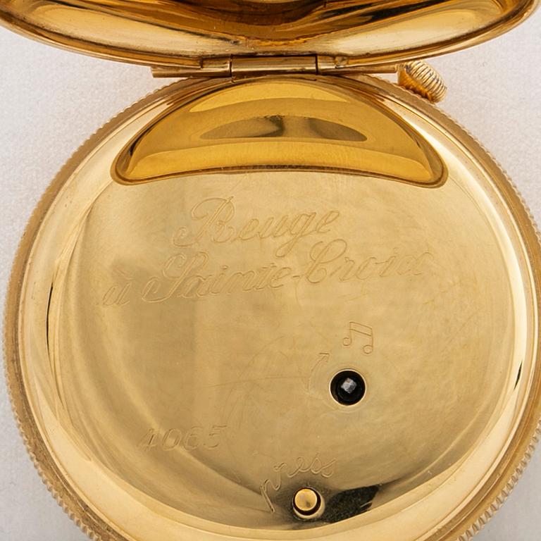 Charles Reuge "The Fountain" Automaton Pocket Watch, alarm, 57 mm.