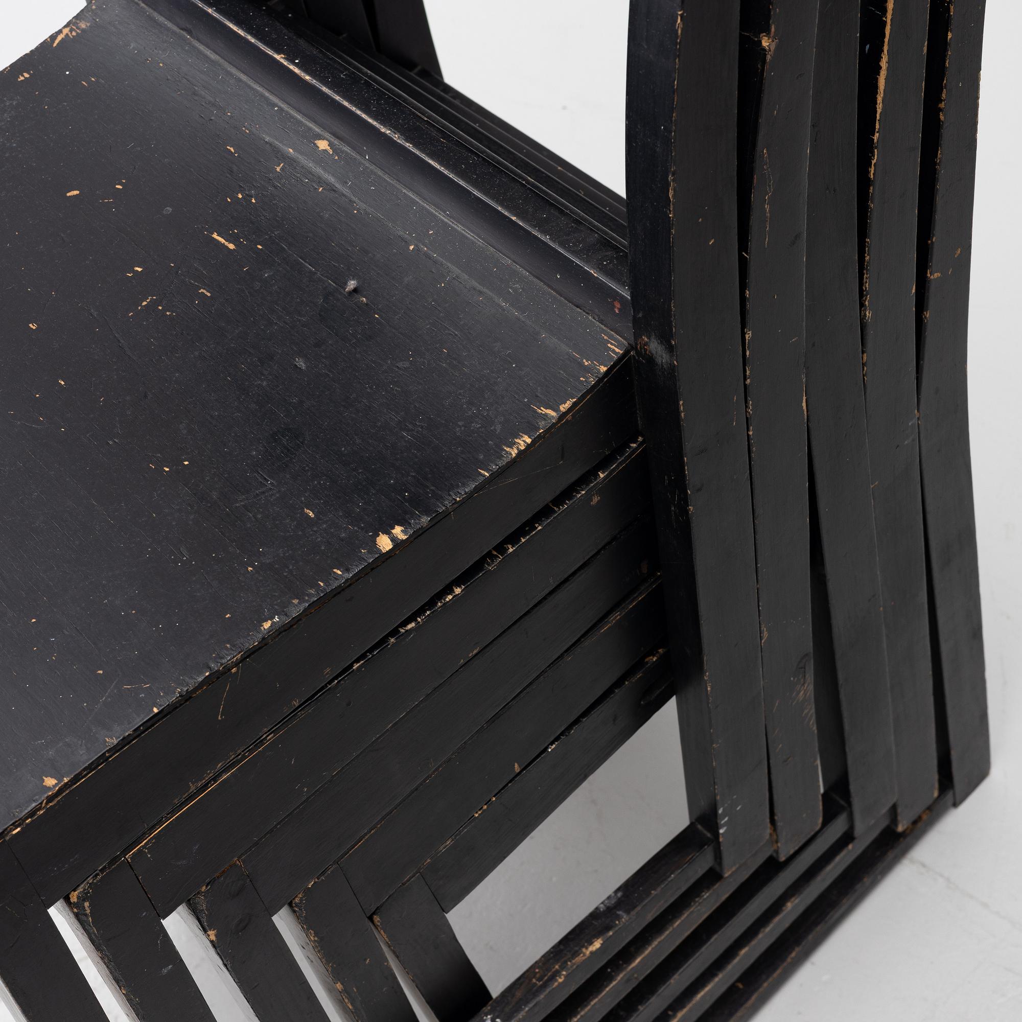 Sven Markelius, ‘Orkesterstolen’, 6 chairs, mid-20th century.