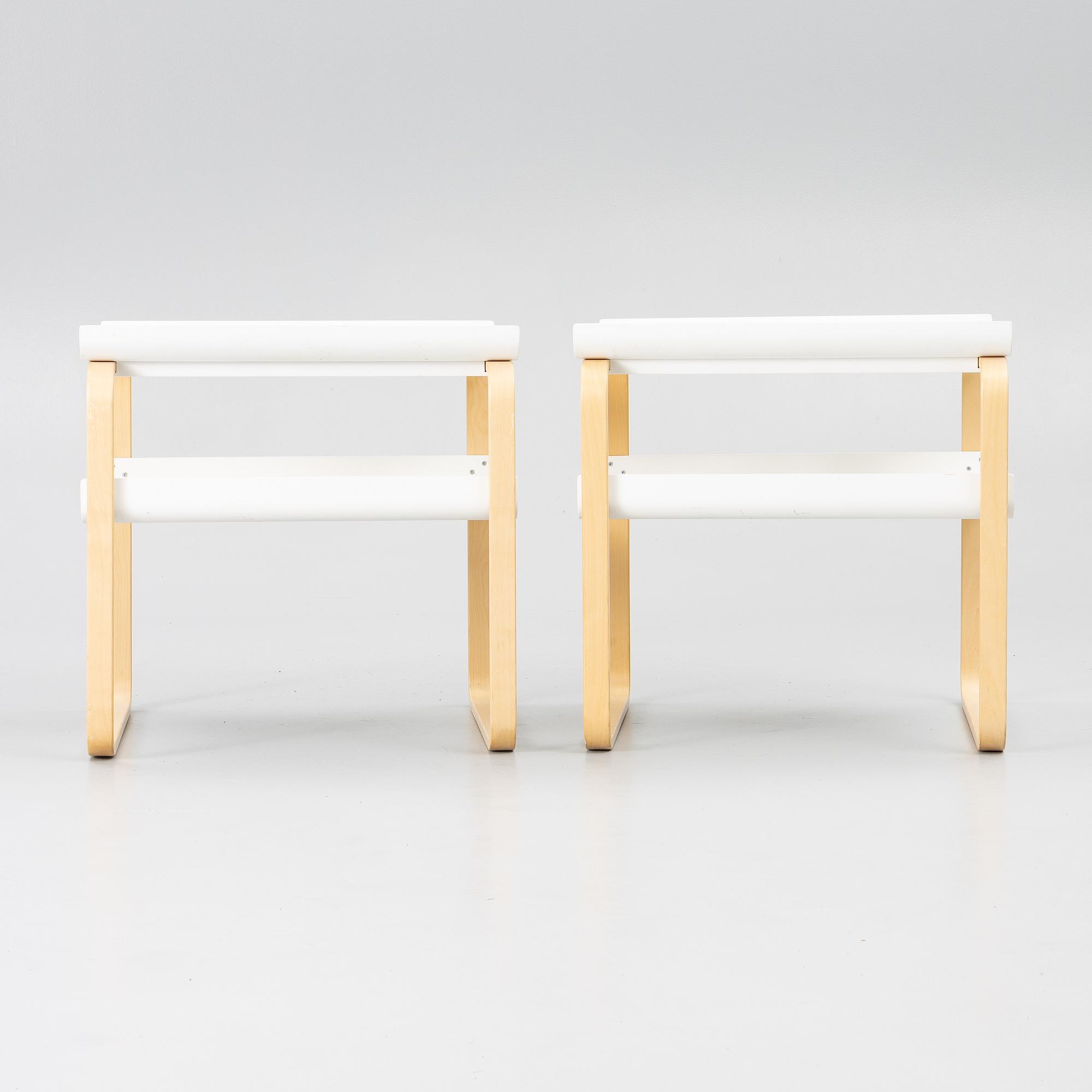 Alvar Aalto, a pair of model 915 side tables. Artek, 2002.