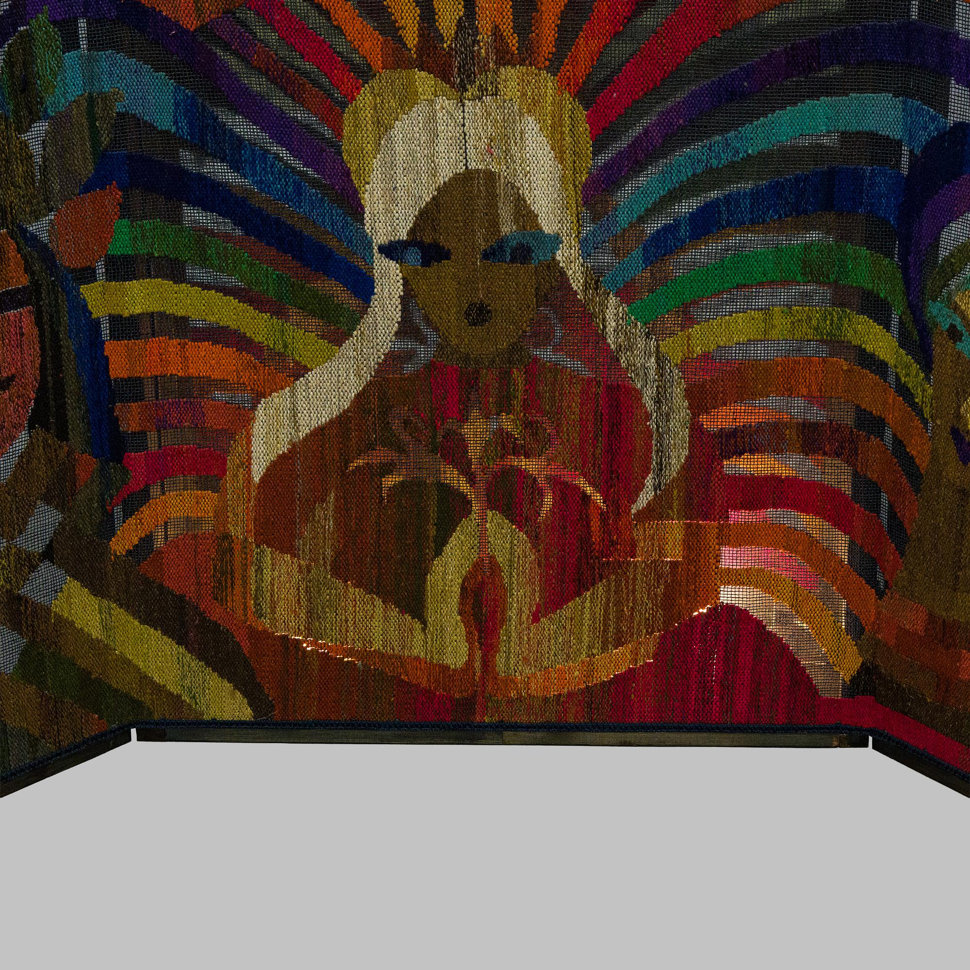 Oili Mäki, a tapestry, "Heavenly guardians".