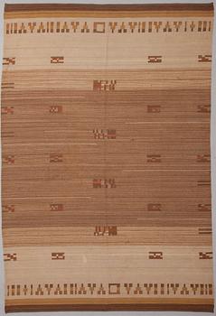 Impi Sotavalta, IMPI SOTAVALTA, A 1930s Finnish flat weave carpet for Kiikan Mattokutomo. Circa 358x244 cm.