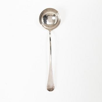 An English silver soup ladle, London, 1796.