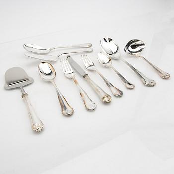A Swedish 20th century set of 45 pcs of silver cutlery mark of Gense Eskilstuna 1999 total weight 2854 grams.