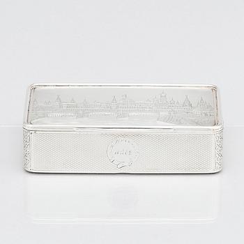 A russian silver box, unclear makers mark, assay master Victor Savinkov, Moscow, Russia, 1869.