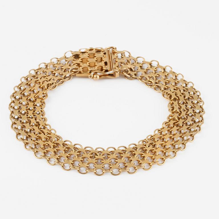 ARMBAND, 18K guld, ÄSA, Stockholm. Vikt 14,3 gram.