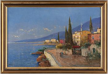 GEORG FISCHHOF, oil on canvas, signed.