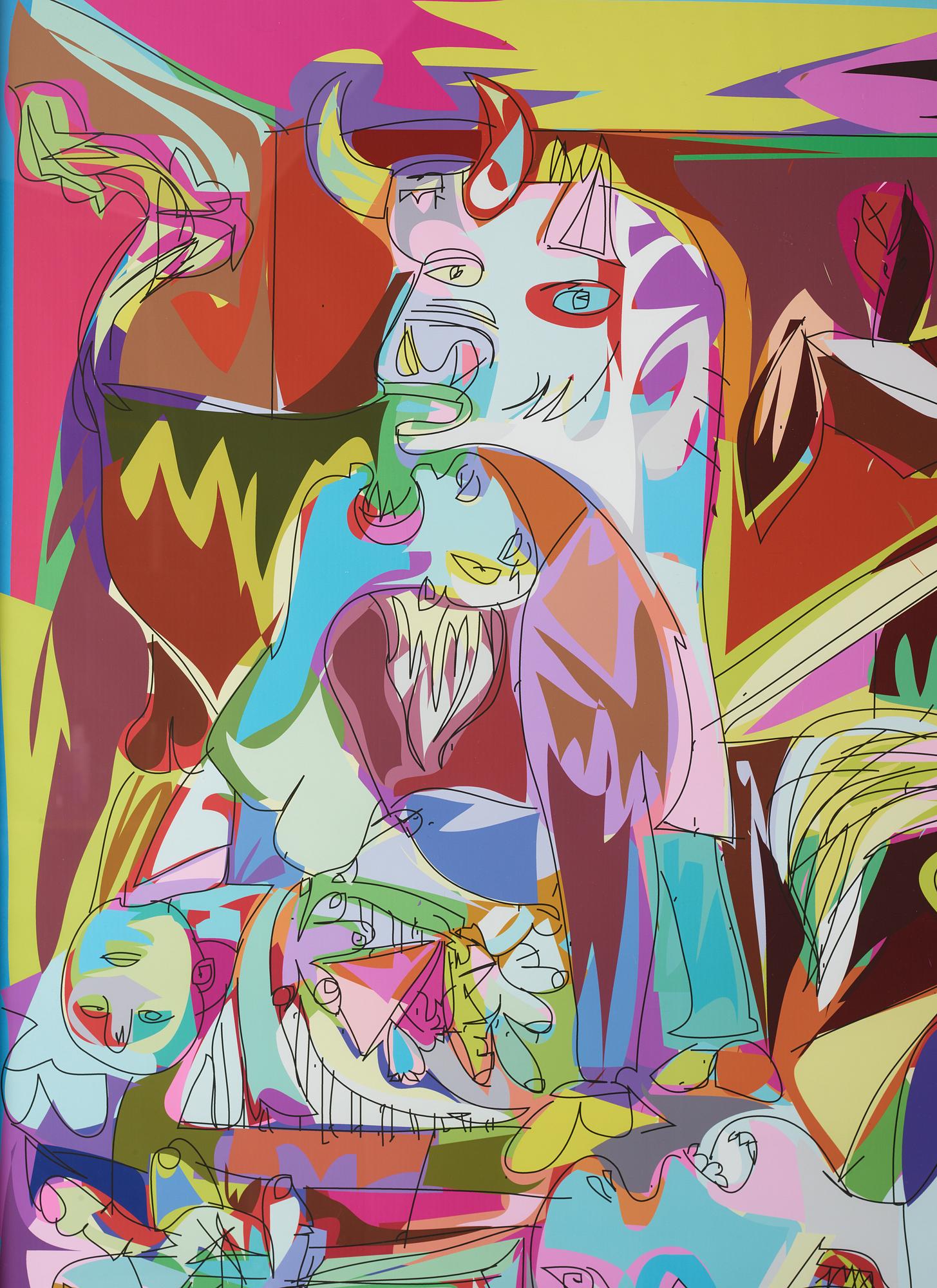 Unknown artist, digital print, signed in the print.