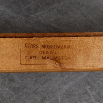 Carl Malmsten, a 'Ambassdör' walnut dining suite, Åfors Möbelfabrik.