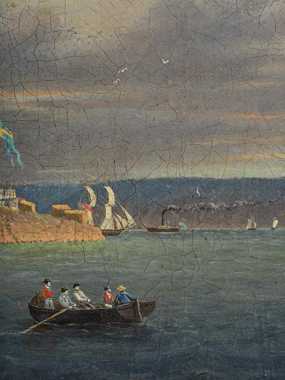 Marcus Larsson, Skepp utanför Norges kust, troligtvis Kristiania (Oslo), möjligtvis korvetten ”Lagerbjelke” och fregatten ”Josephine”.