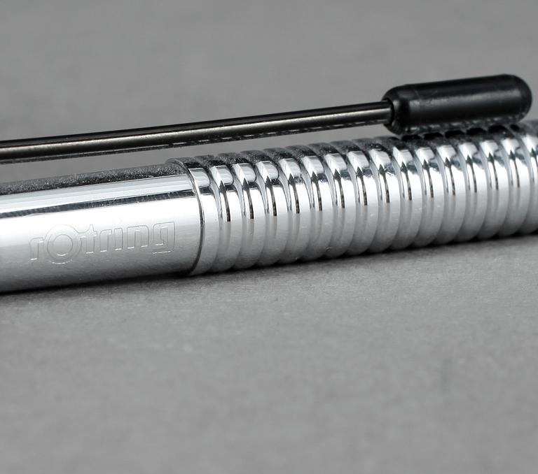 PENNOR, 2 st, "Rotring", förkromad metall.