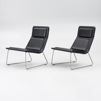 Jasper Morrison, a pair of 'Low Pad' lounge chairs, Cappellini, Italy.