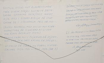 GIDEON BÖRJE, gouache, signerad.