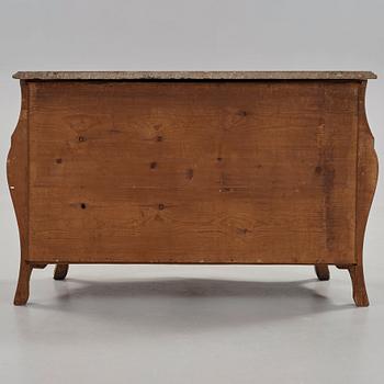 A Swedish Rococo 18th century commode attributed to Christian Linning, master 1744.