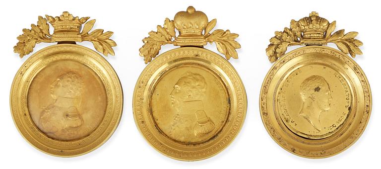 MEDALJONGER, 3 ST. BRONS. EMPIRE.