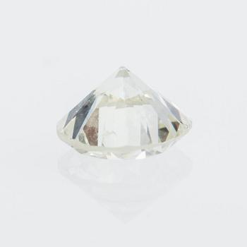 DIAMANT, briljantslipad, oinfattad, enl cert 0,76 ct.