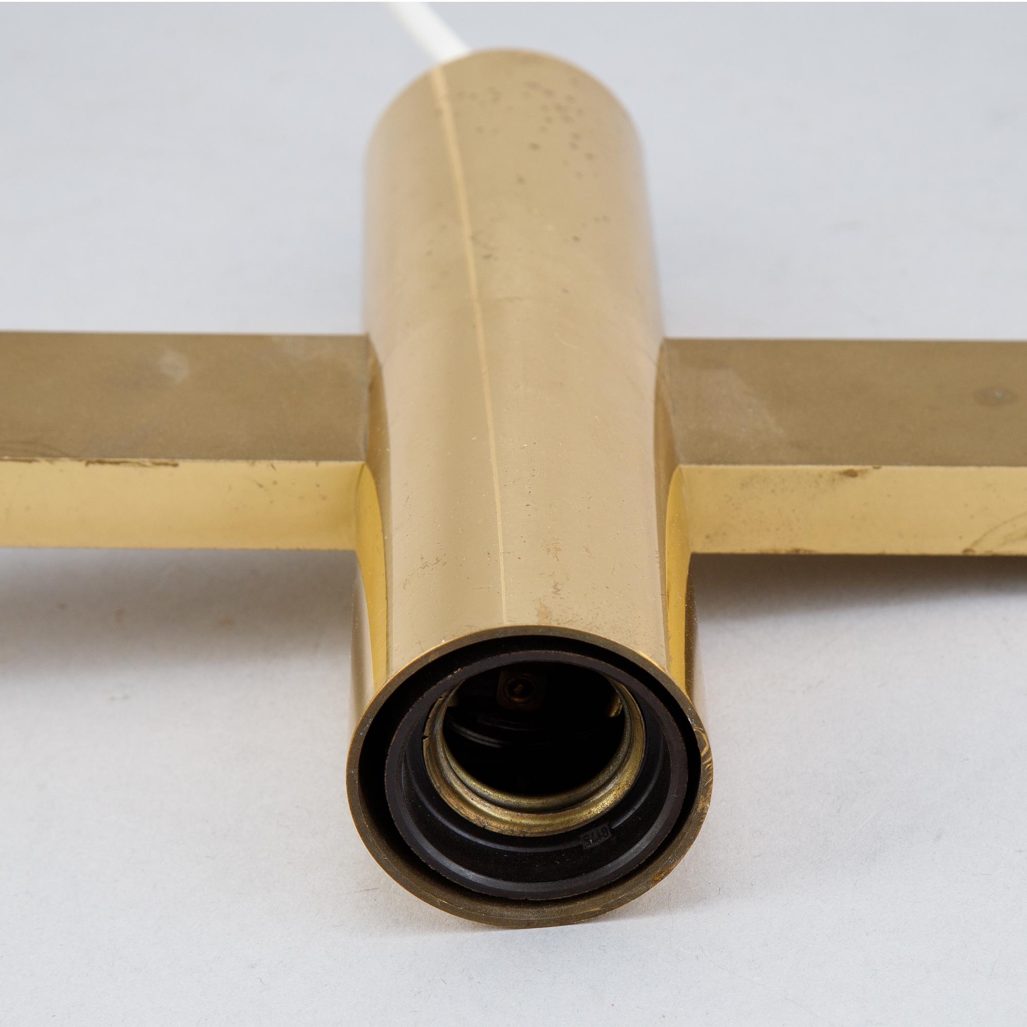 Hans-Agne Jakobsson, four brass ceiling lamps, Markaryd.