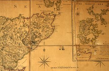 KARTA, "Scotland" Johan Amslie Land Surveyor. 1700-tal.