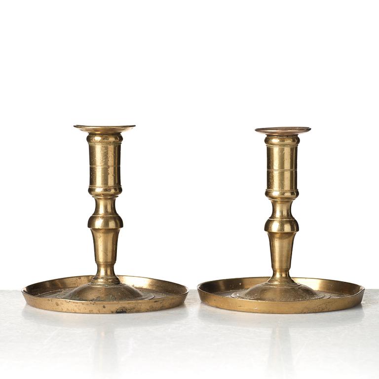 Two Gustavian late 18th century candlesticks, Kungl. Husgerådskammaren.