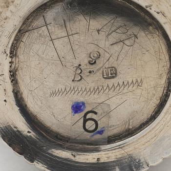 A Swedish 18th century parcel-gilt silver beaker, mark of Johan Ek, Gävle 1735.