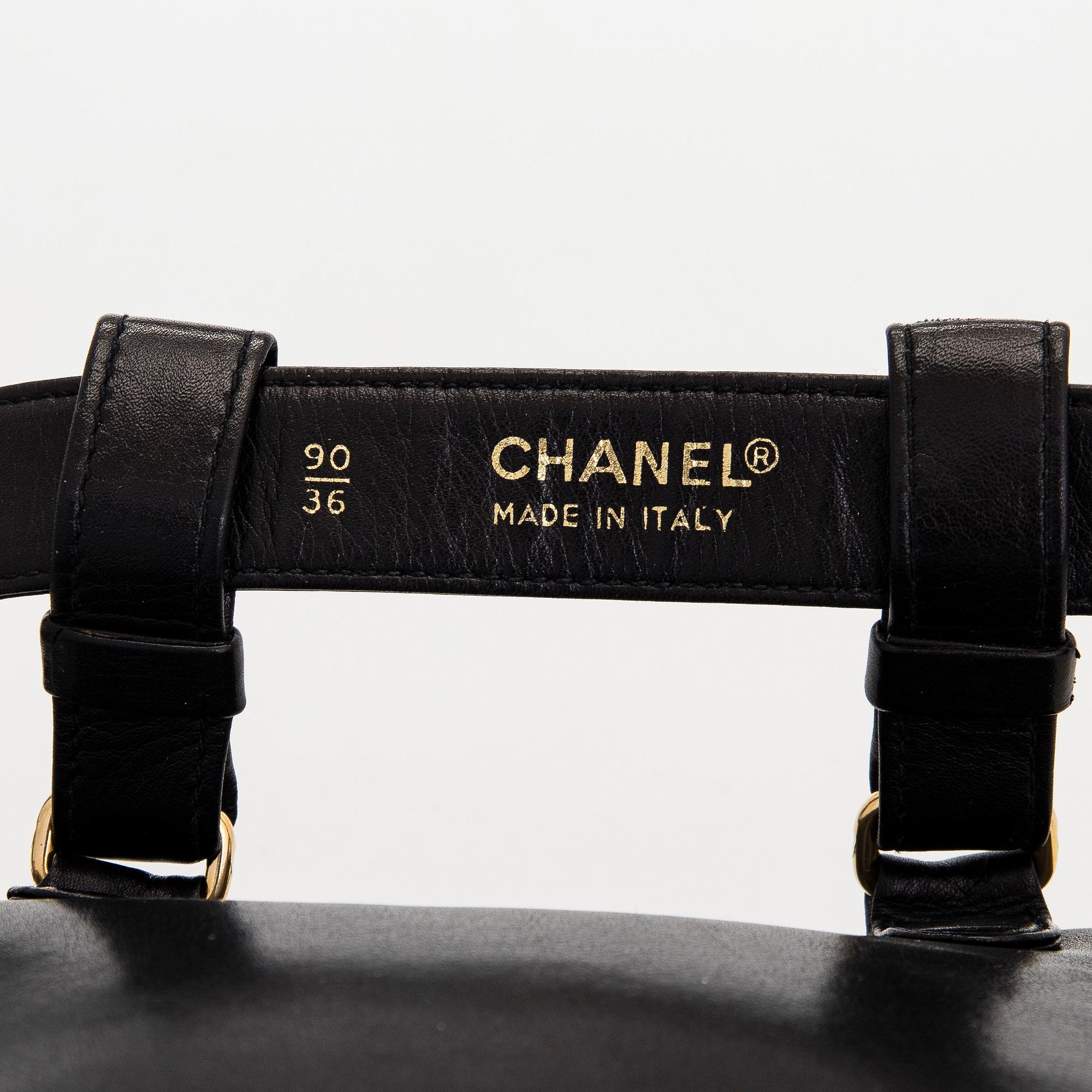 Chanel, a leather belt bag, 1989-1991.