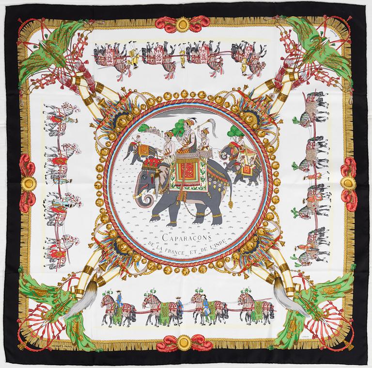 Hermès, scarf, "Caparaçons de la France et de l'Inde".