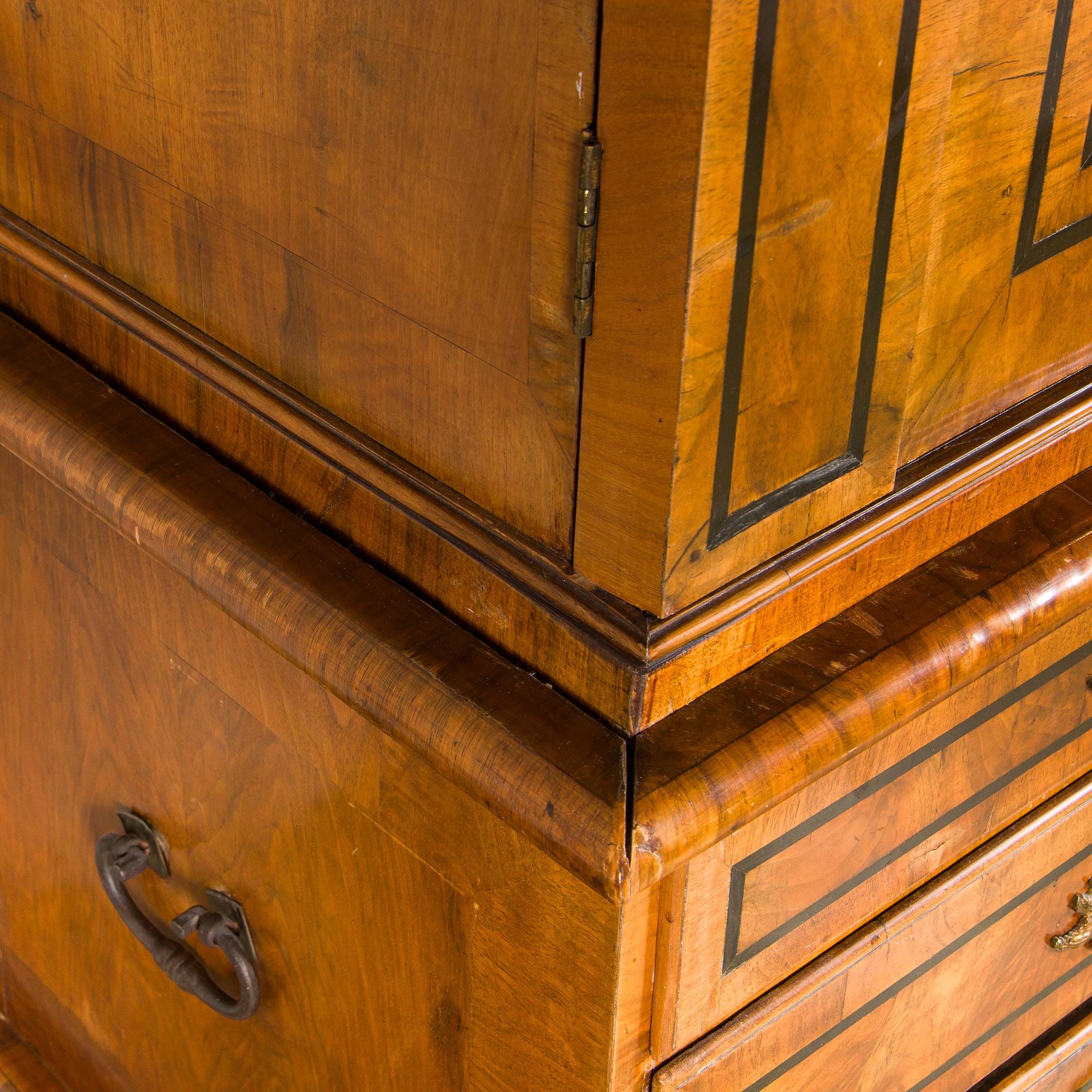 A Swedish late baroque cupboard, mid 18th century.