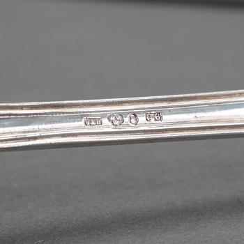 PARTI BESTICK, 48 delar, silver "Engelsk snäck", GAB, Stockholm, bla 1894. Vikt ca 2157g.
