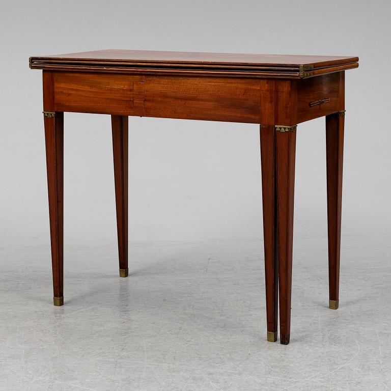 A late Gustavian games table, late 18th ct.