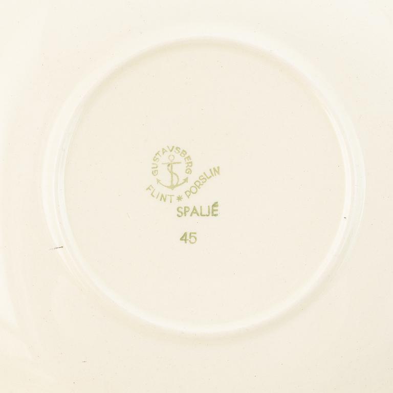 Wilhelm Kåge, servisdelar, 13 st, "Spaljé", flintgods, omkring 1900-talets mitt.