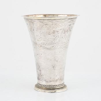 A Swedish silver beaker, mark of Lars Magnus Kallerström, Kalmar 1784.