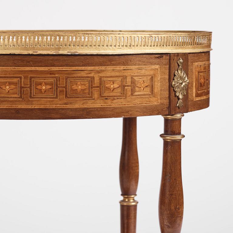 A Gustavian marquetry and gilt-brass mounted tray-table by G. Iwersson (master 1778-1813).