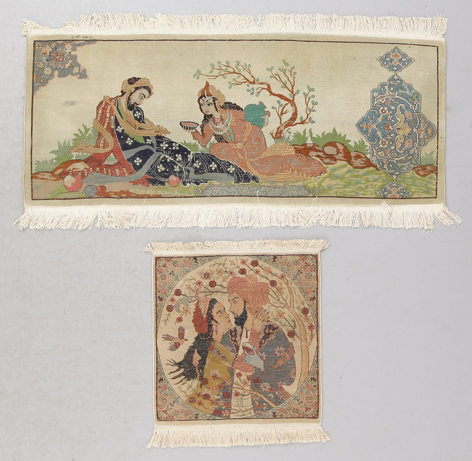 MATTOR, 2 st, orientaliska. 64 x 155 samt 62 x 62 cm.