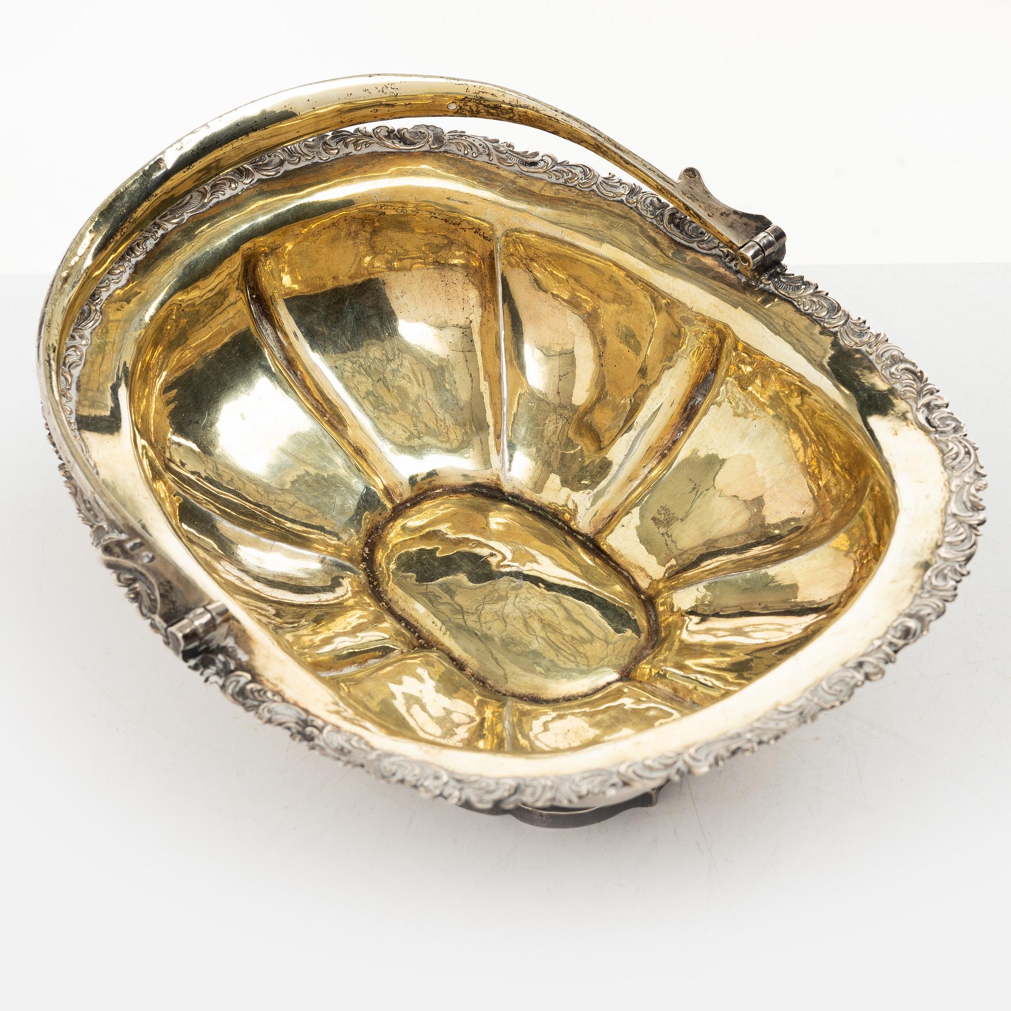 Konfektskål, silver, Moskva, Ryssland 1840.