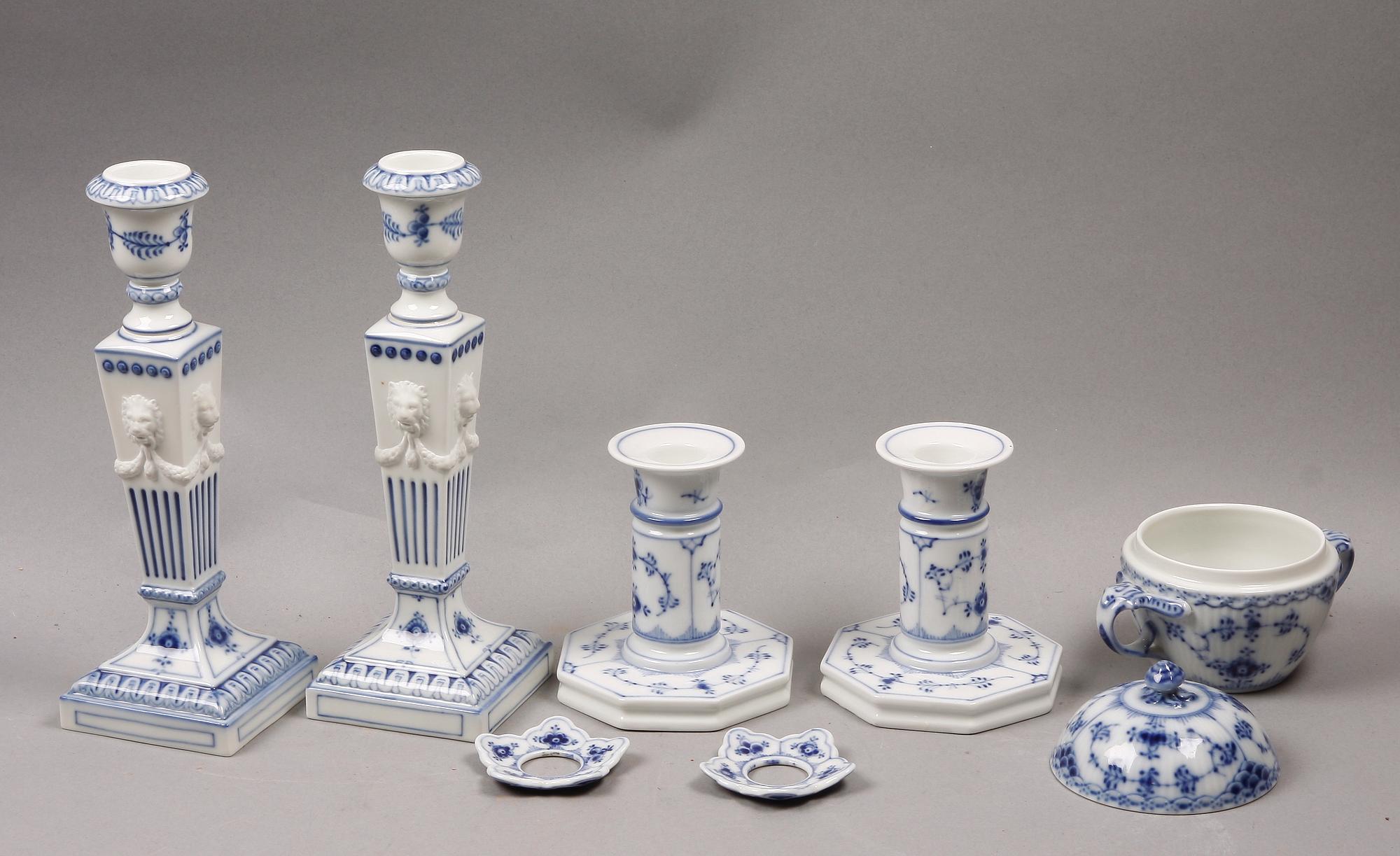 PARTI MUSSELMALET, 7 delar, porslin, Royal Copenhagen.