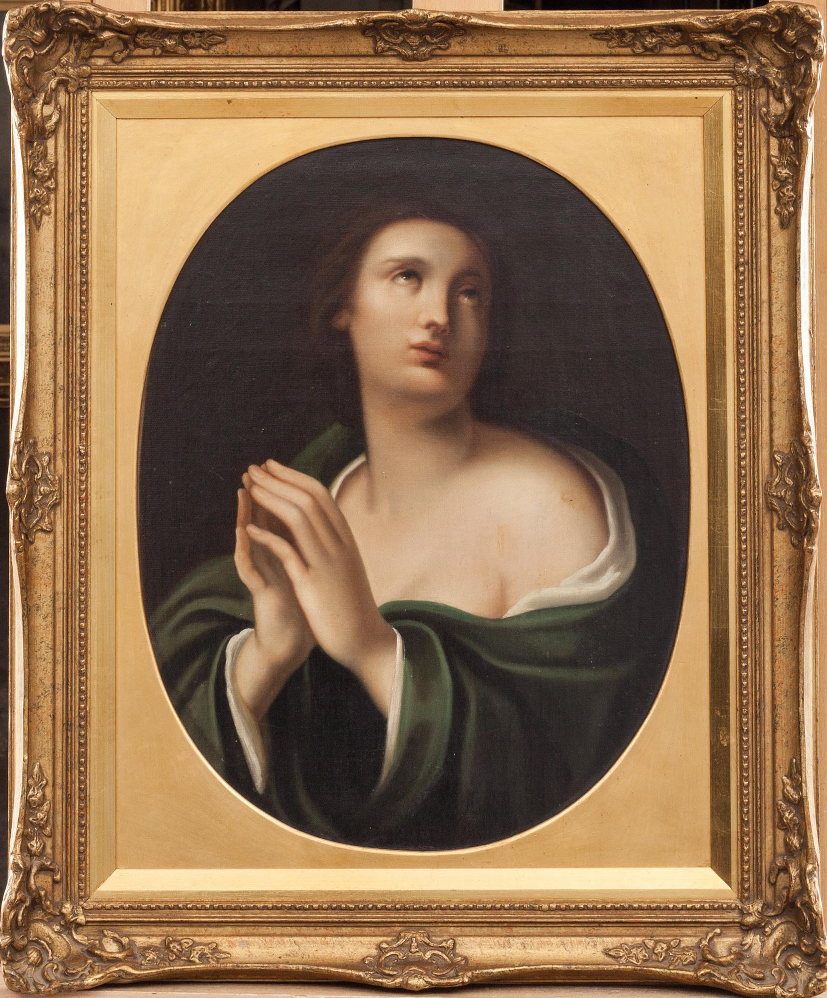 OKÄND KONSTNÄR, efter äldre förlaga, olja på duk. 1800-tal.