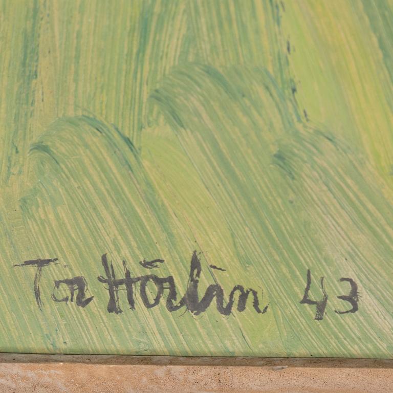 TOR HÖRLIN, olja på pannå, signerad Tor Hörlin och daterad 43.