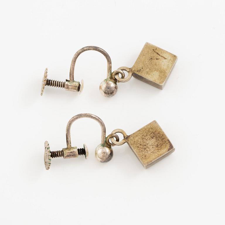 Smyckesset, örhängen, collier, silver.