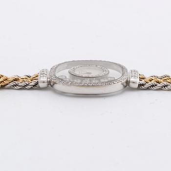 CHOPARD WRISTWATCH, 18K gold and whitegold, brilliant and single-cut diamonds 1,18 ct in total, 22 mm, quartz movement.