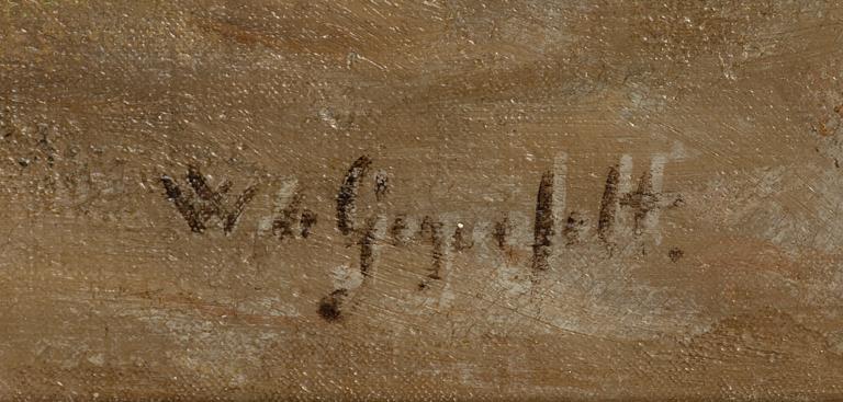 Wilhelm von Gegerfelt, Fiskeläge med kvinnor som rensar nät.