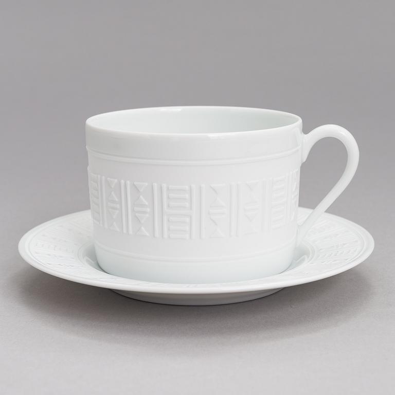 HERMÈS, A 53-piece 'Egee' porcelain tableware set, early 2000s.