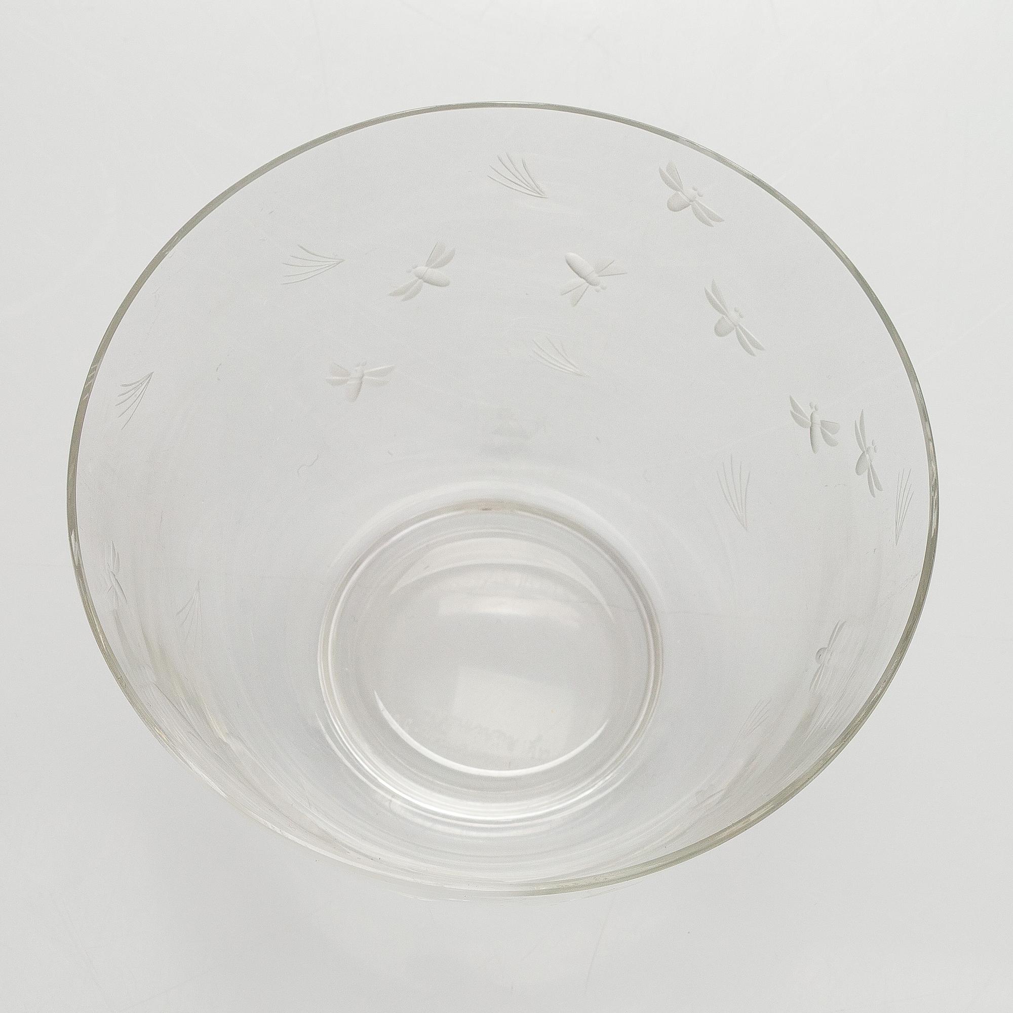 Arttu Brummer, A glass bowl signed  A. Brummer -35 Oy Riihimäki.